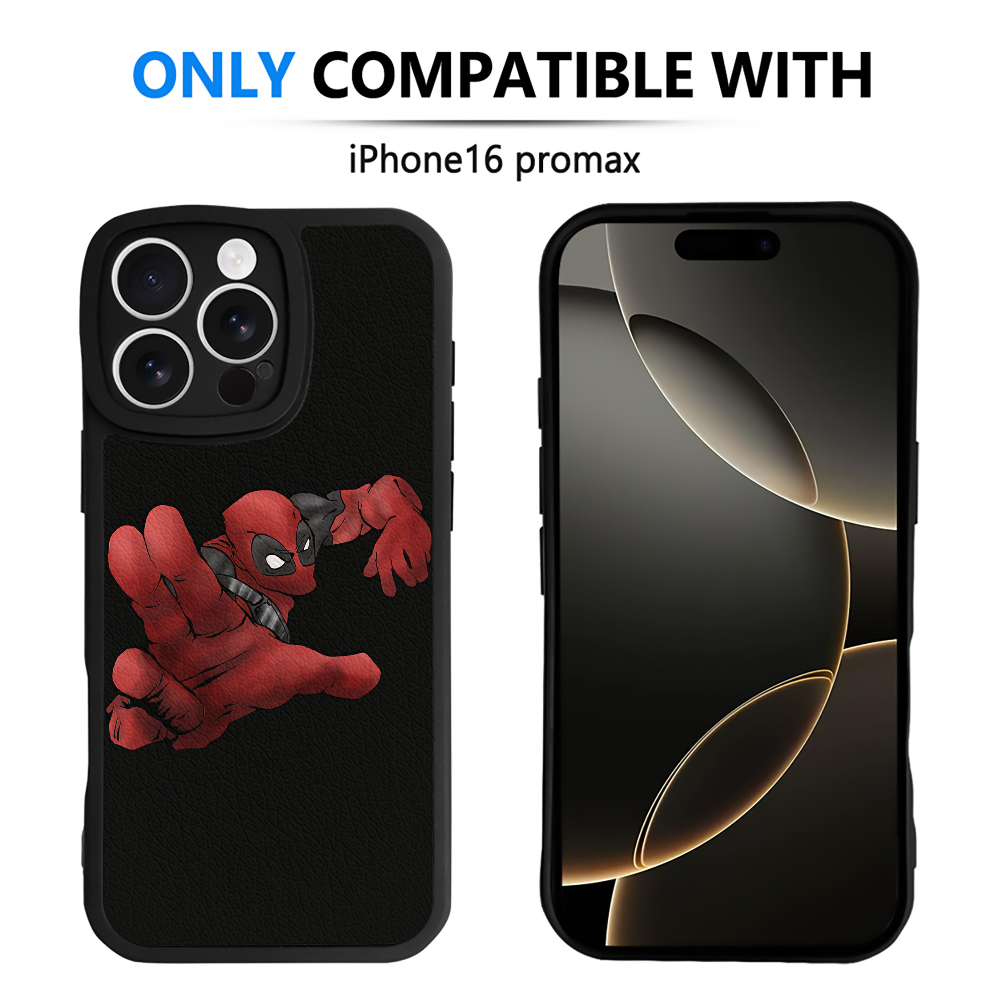 （画像用） Deadpool デッドプール 【iPhone 16シリーズ対応】シリコンスマホケース（レザー調） 材質：シリコン